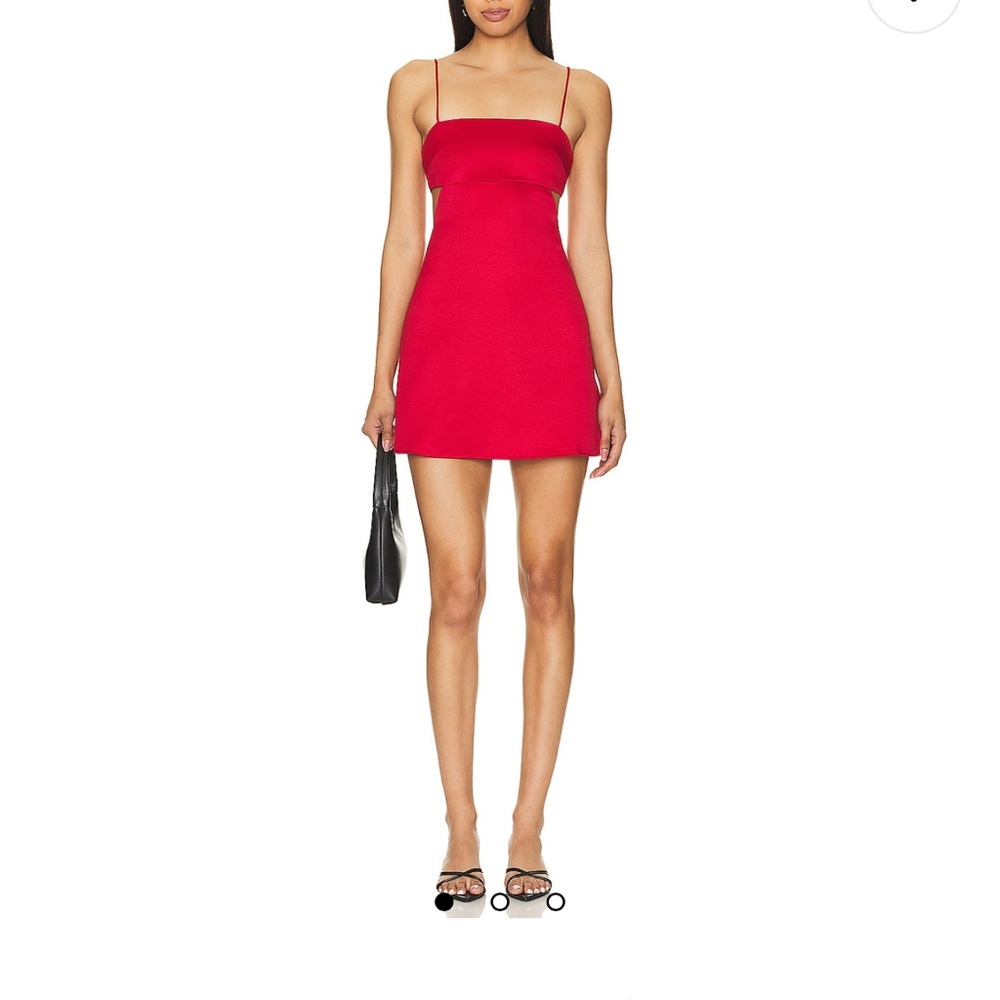 More To Come Tanya Red Cut Out Mini Dress Revolve NWT